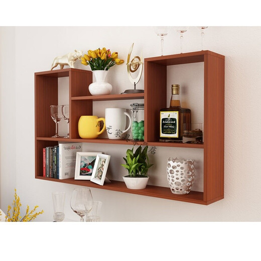 YIMEITIANHE bookshelf wall storage rack no punching wall hanging multi-functional wall cabinet living room bedroom wall storage cabinet concave length 100*height 75*depth 20 white upgraded version