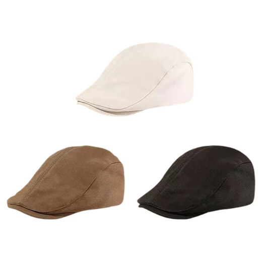 Xiaohongshu's popular British vintage thin beret for women spring and summer 2025 new casual versatile painting in front of the painter off-white (cotton and linen thin) M (55-59cm)