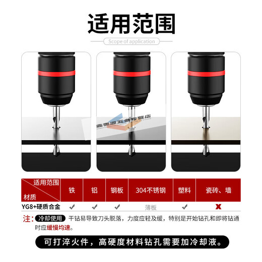 FHJQB Seiko BOSK tungsten steel drill bit, high hardness alloy twist drill bit, extended stainless steel rotor, hard steel 3+4+5+6+8+10+12mm, 7 pieces in total