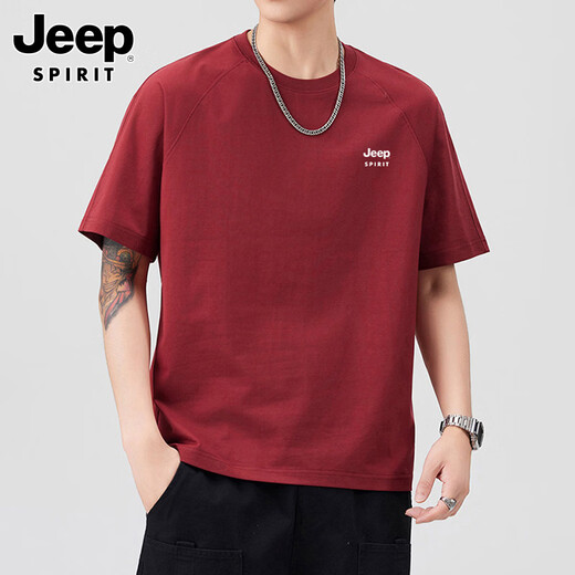 JEEP SPIRIT Jeep short-sleeved T-shirt men's summer thin high-end half-sleeved T-shirt tops round neck bottoming shirt