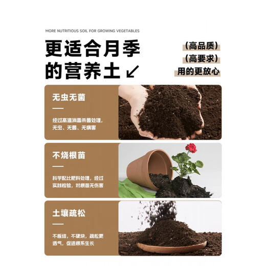 Suelo nutritivo universal para suelo de flores de rosas Suelo nutritivo para el cultivo de flores Suelo de turba universal Fertilizante especial para flores y rosas en macetas domésticas Suelo especial para flores de rosas 30Jin Jin equivale a 0,5 kg. Las flores son llenas y coloridas y el período de floración es más largo.