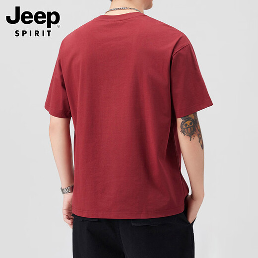 JEEP SPIRIT Jeep short-sleeved T-shirt men's summer thin high-end half-sleeved T-shirt tops round neck bottoming shirt