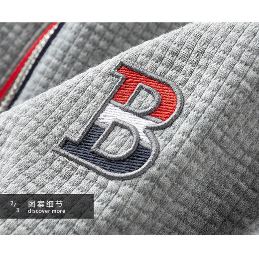 B PRORSUM British Burberry zipper stand collar sweatshirt spring and autumn new fashion trend slim men's cotton T-shirt black L 170