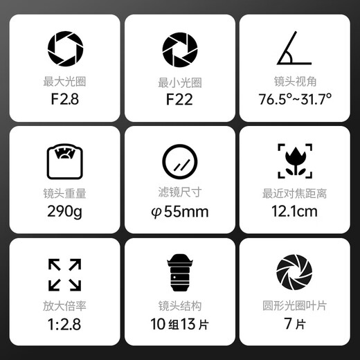 SIGMA 18-50mm F2.8 DC DN Contemporary half-frame mirrorless 1850 standard zoom lens portrait travel live broadcast (Sony E-mount)