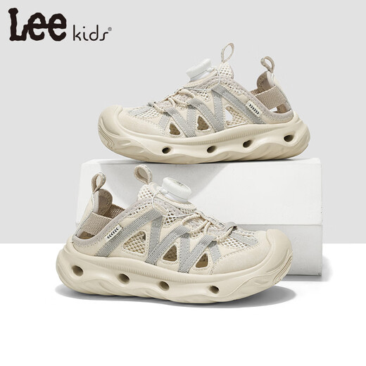 Lee Children's Shoes Summer New Children's Outdoor Non-Slip Sports Sandals Girls Baotou Wading Beach Shoes Boys Big Children Beige 27 Recommended Foot Length 169mm