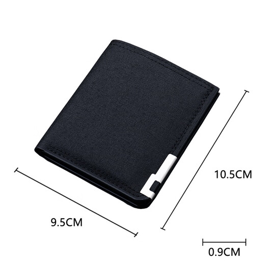 Dijiale mini billetera pequeña billetera pequeña lona delgada color sólido billetera múltiple billetera pequeña cubierta de tarjeta pequeña para hombres clip de tela informal