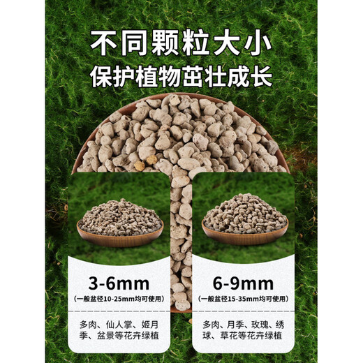 Pumice granules, pumice bowl bottom, orchid stone, comparable to Hinata stone, succulent orchid pavement bottom, aquarium filter material, whole package, finely screened, powder-free, pumice 3-6mm2 liter (mixed with soil for sowing)