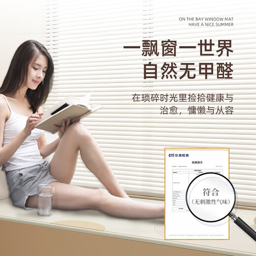 飘窗垫窗台垫夏季2024新款轻奢感四季通用主卧防水定制阳台垫 春暖花开-15933 120*200cm【舒适服帖】