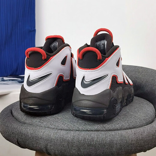 耐克（NIKE）女鞋2025夏季新款Air more Uptempo皮蓬减震篮球鞋大童运动休闲鞋 DH9719-200黑白红 36.5