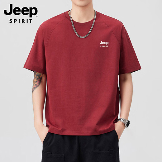 JEEP SPIRIT Jeep short-sleeved T-shirt men's summer thin high-end half-sleeved T-shirt tops round neck bottoming shirt
