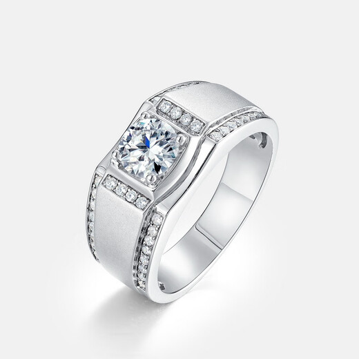 Star holds one carat moissanite solitaire diamond ring for men, fashionable couple, wedding proposal ring, platinum platinum gift for girlfriend on Chinese Valentine's Day, 18K gold ring, 1 carat, contact customer service and note the circle number