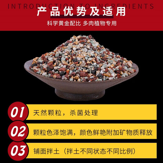 Succulent soil granular soil special nutritional soil succulent plant planting paving stone leaves inserted imported peat flower soil selected volcanic stone 5Jin Jin equal to 0.5 kg plant partner