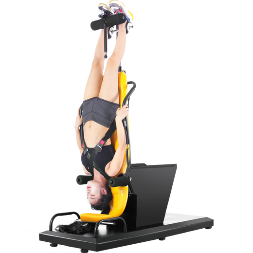 Jason (LEDONG) electric inversion machine household inversion artifact upside down fitness equipment cervical and lumbar stretcher traction bed inversion device M9X-M yellow inversion + traction belt reset