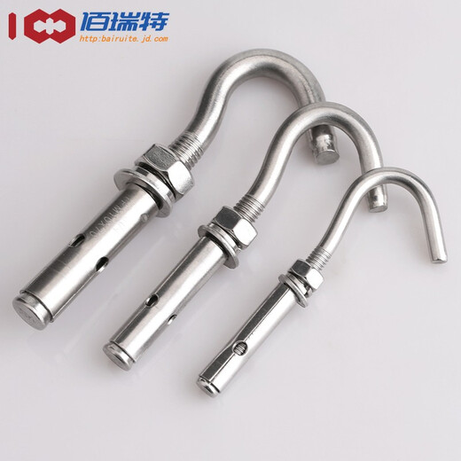 304 stainless steel expansion hook screws, lifting rings, hooks, explosion hooks, ceiling hooks, fixed hook bolts, 201 material, M8, 3 pieces, expansion hooks