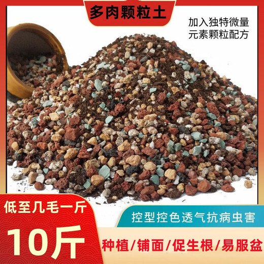 Succulent soil granular soil special nutritional soil succulent plant planting paving stone leaves inserted imported peat flower soil selected volcanic stone 5Jin Jin equal to 0.5 kg plant partner