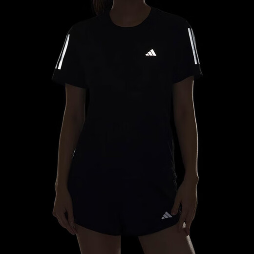 阿迪达斯 （adidas）短袖女装夏季运动跑步训练健身透气快干舒适时尚休闲圆领T恤 JF1477 L