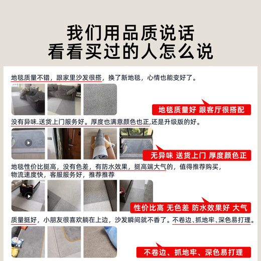 
Carpet living room 2024 sense sofa tea table mat room interior free cleaning floor mat 16780 300*400cm thickened model whole piece customization without return