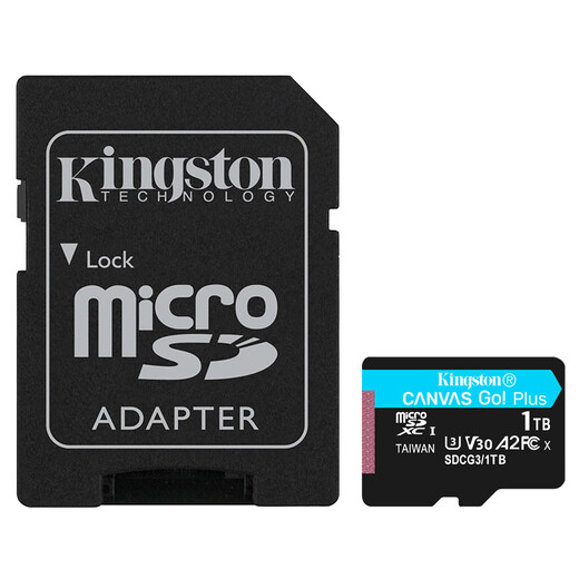 金士顿（Kingston）1TB TF（MicroSD）内存卡U3 V30 A2 4K 读170MB/s游戏机 行车记录仪 运动相机无人机 监控存储卡