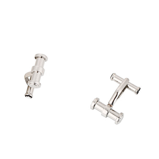 万宝龙（MONTBLANC）三环钢棒袖扣 银色118608新年礼物