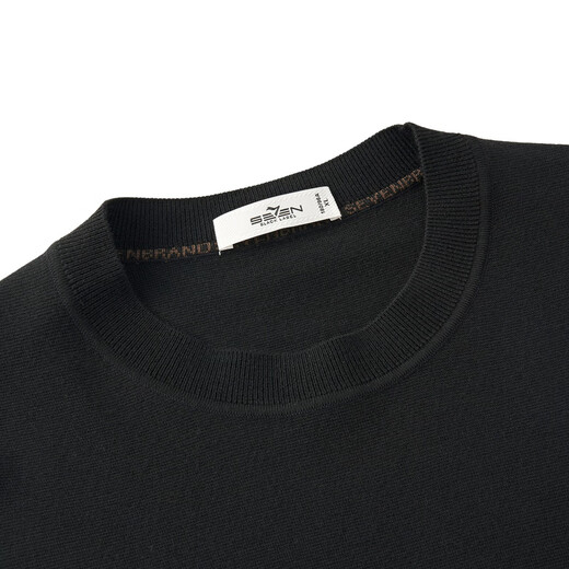 Qipai shopping mall same style cardigan men's spring and summer fashion trend contrast striped sweater black XL