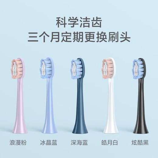 FLYCO Electric Toothbrush Head Compatible Model FT7105/FT7106/FT7205 TH01 Ice Crystal Blue 1 Pack