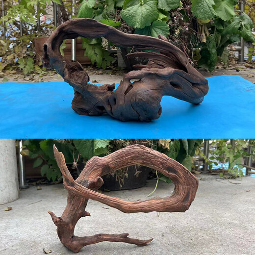鱼缸造景沉木80-100cm大号大型拱桥型龟台晒台爬宠虾躲避树桩摆件 灰色 14404秒沉