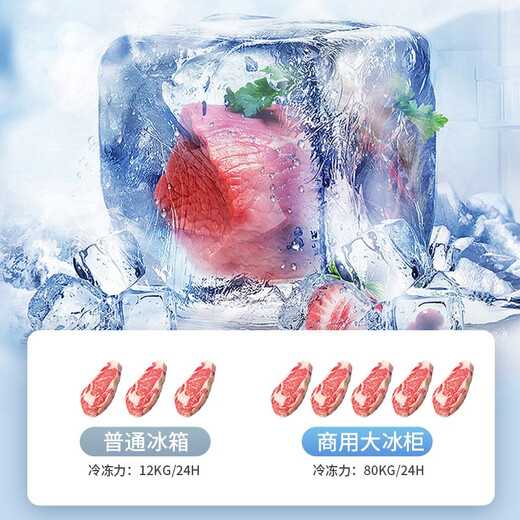 Bingnuoxi freezer commercial large-capacity freezer household horizontal refrigerator large-capacity refrigeration display cabinet commercial freezer commercial refrigerator 688 single temperature intelligent control 1600*580*800