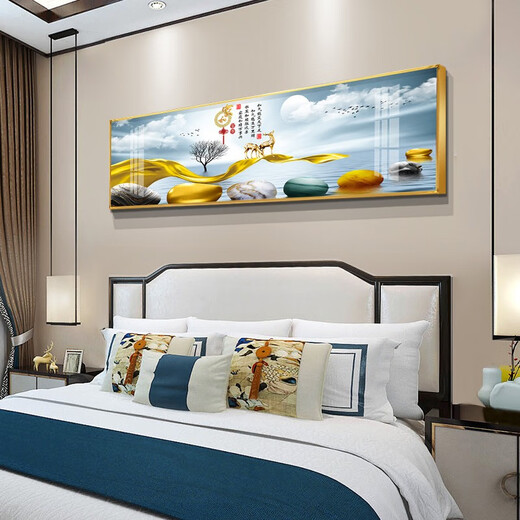 MO Peinture Lulin moderne Décoration de chambre à coucher simple moderne peinture chaude romantique peinture hôtel hôtel b & b chambre peinture peinture de fond peinture mur