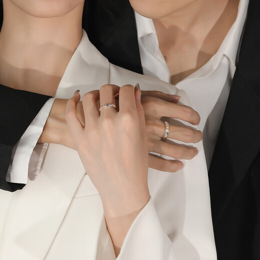 MZMZ platinum ring morning and evening platinum pair of rings pt950 couple ring men's and women's rings proposal wedding birthday anniversary gift luxury model morning and evening platinum pair of rings