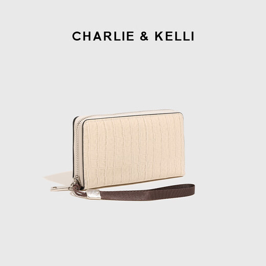 Charlie/Kelli CK Brand Bag Herren Brieftasche Krokodilmuster Vielseitige Brieftasche Handtasche Multi-Card Coin Brieftasche Kartentasche Clutch Grey [chinesisches Valentinstagsgeschenk]