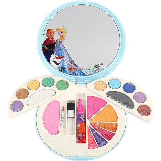Disney children's cosmetics princess little girl lipstick baby performance stage full makeup box set birthday gift toys [ice and snow style] pretty makeup box