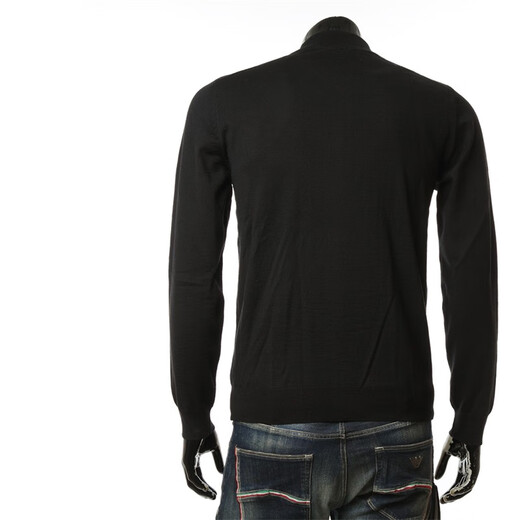 Hugo Boss 黑标 男士秋冬休闲保暖羊毛针织开衫 50476347 10243951 黑色 1 2XL