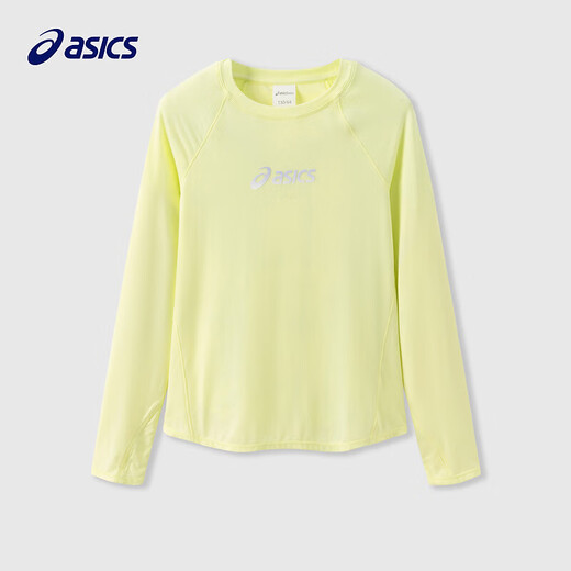ASICS ASICS SKUNSHIRD COMENTA NIÑOS 2025 Autumn NUEVO NUEVAS 'Girls' Large Beurn Children's Versátiles Versátiles de manga larga Camiseta seca rápida 753 Amarillo 140 cm