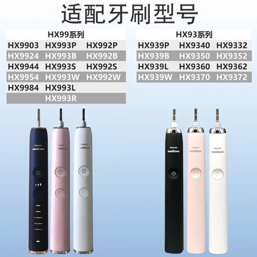 飞利浦电动牙刷头替换sonicare992s993r991p9911HX9901w9912BAK C3洁净3支 飞利浦