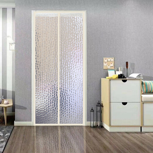 Cortina de puerta de aire acondicionado de aire suave de plástico transparente de diyin para aire acondicionado doméstico Cortina de cuero a prueba de mosquitos de verano Cortina de aire acondicionado transparente de Ayer Acondicionamiento de Velcro