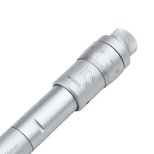 Three-quantity three-claw inner diameter micrometer digital display three-point internal measuring micrometer grasping aperture high precision 0.001 JD296 mechanical 25-30mm with ring gauge