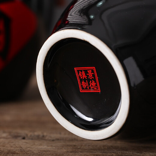 Porcelain Xiaonu Jingdezhen made ceramic wine bottle antique earthenware wine jar empty bottle wine jar 1\/2\/3\/5\/10 Jin Jin equals 0.5 kg. Jingdezhen wine jar small wine bottle 10 Jin Jin equals 0.5 kg - white corrugated private collection delivery rope