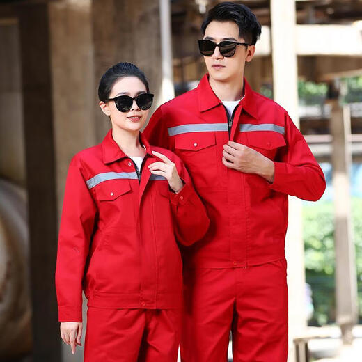 Haoying Autumn and Winter Double Layer Work Clothes Suit Men's Wear-Resistant Jacket Thickened Belt Liner Labor Insurance Top Work Clothes Factory Clothes Customized Double Layer Wide Reverse Navy Suit 185/XXXL