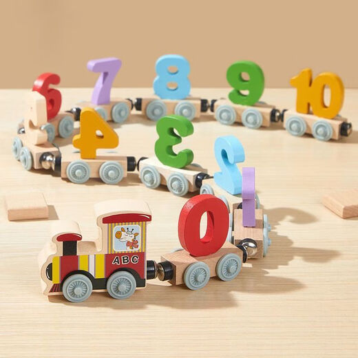 Huimu Magnetic Digital Train Juguetes Bloques de construcción magnética para niños ensamblados Baby de 1 a 3 a 6 años 2 niños Inteligencia 11 Animales Marinos Tren Magnetic
