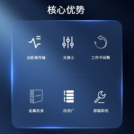 ZT-net Gigabit single-mode single-fiber optical fiber transceiver multi-mode dual-fiber photoelectric converter long-distance network transmitter SC interface Gigabit single-mode dual fiber 20 kilometers (one set)