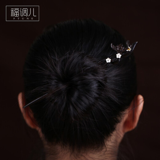 Fu Tiaoer original design 925 silver butterfly hairpin for women in ancient style Hanfu niche handmade and gift hairpin Valentine's Day gift 1