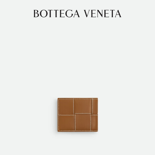 BOTTEGA VENETA[礼物]葆蝶家男士Cassette双折钱包bv钱包卡包 原木色/自然色 均码
