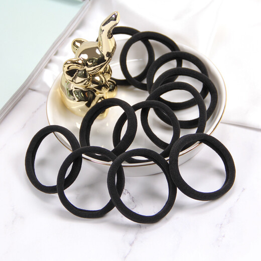 UPLUS Seamless Black Hair Tie Rubber Band Headband 100 High Elasticity Rubber Band Hair Accessories New Year Gift