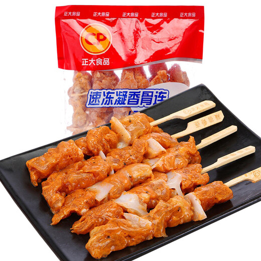 CP Zhengda Food (CP) Brocheta de hueso Ningxiang 400g Brocheta de hueso crujiente de pollo con carne de hueso Freidora de aire congelada