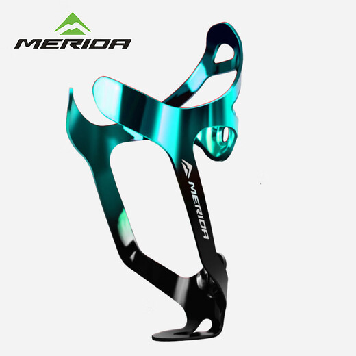 Merida Bicycle Water Bottle Cage Road Bike Mountain Bike Aluminum Alloy Water Cup Rack Cycling Bracket Cycling Equipment Accessories (Aluminum Alloy Laser Gradient) Green White