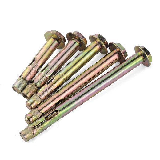 Jinggong (JINGGONG) national standard external hexagonal expansion screws, extended internal expansion bolts, iron implosion, built-in floor expansion, national standard M10*60 (5 pieces), punching 12mm