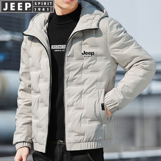 Jeep Spirit Ropa de algodón Jeep Ropa de pan para hombres Manga larga Jacket de invierno Invierno Invierno Ropa de algodón Top Grey XL (120Jin [Jin es igual a 0.5 kg] -135Jin [Jin es igual a 0.5 kg])