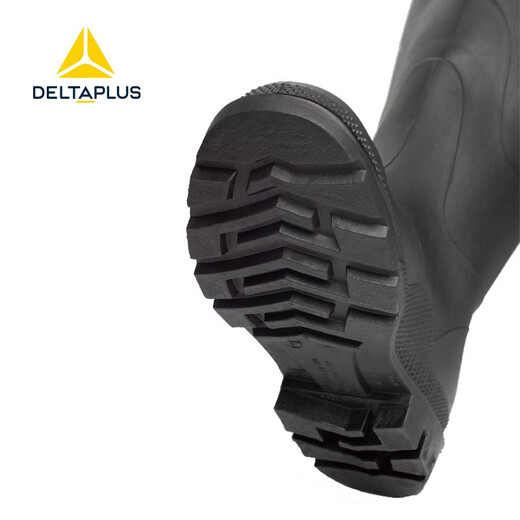 代尔塔 Deltaplus 意大利进口职业雨靴 防水耐磨耐油雨鞋 户外农林泥地田地洗车车间厨房适用 黑色 41