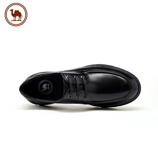 Camel leather shoes men's cowhide business casual formal comfortable derby shoes P14A005608 black 42