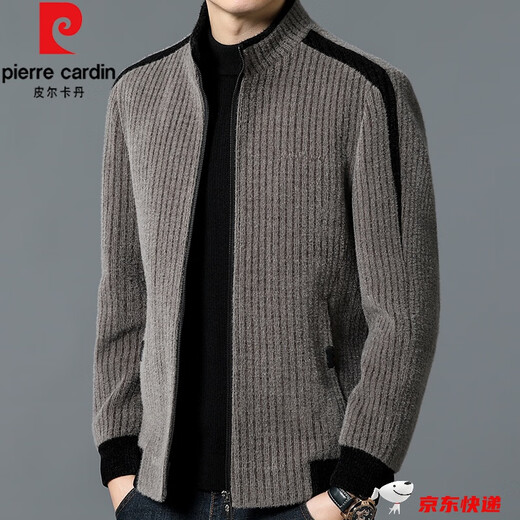 皮尔卡丹（pierre cardin）灯芯绒夹克外套男秋冬加绒加厚2022新款冬季羊毛呢子立领短款大衣 9902黑色 175